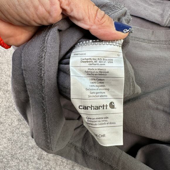 Carhartt‎ Men's XL K126 Workwear Long-Sleeve Charcoal Gray Jersey - Picture 6 of 6